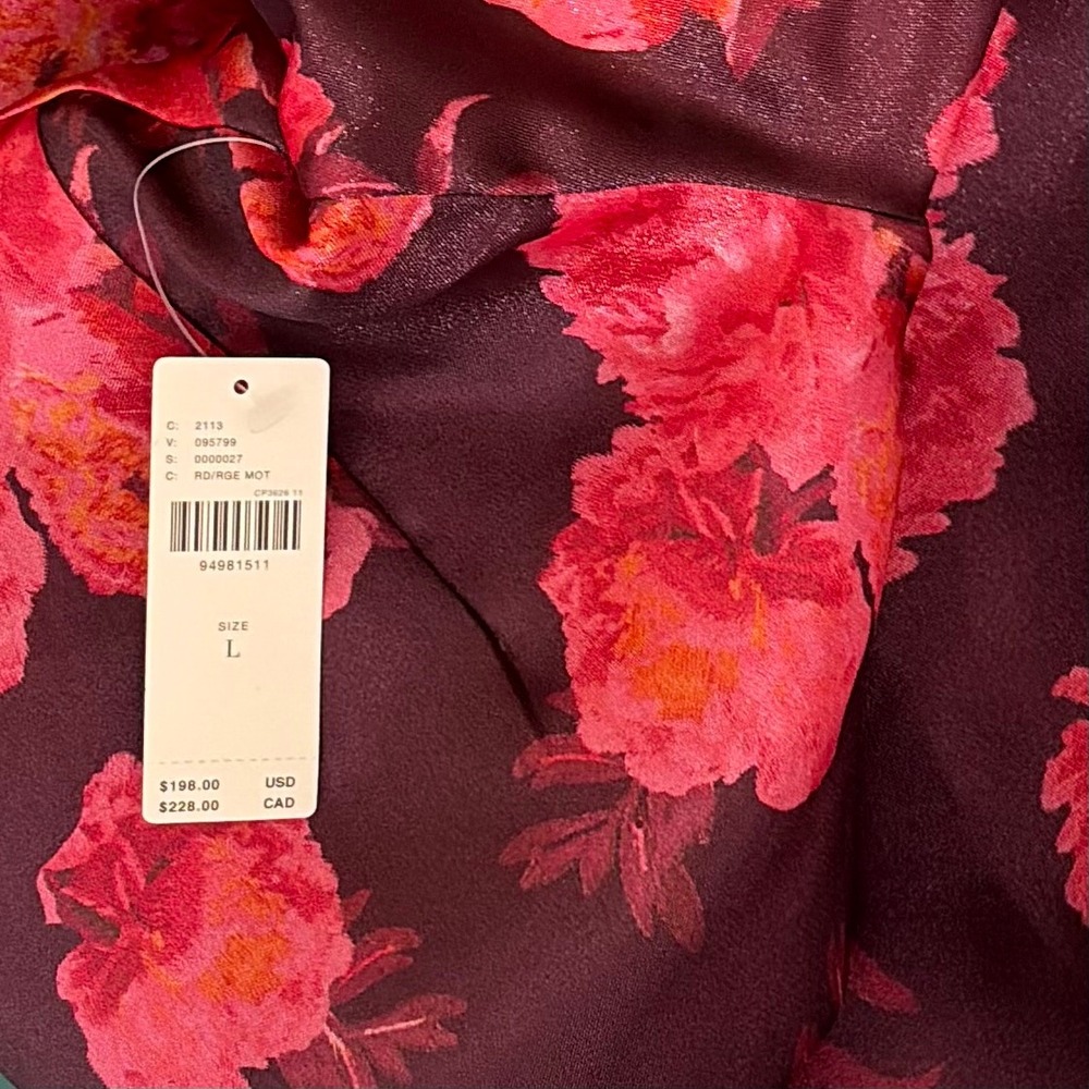 NWT!! Anthropologie BHLDN Aliana V Neck Floral Organza Mini Dress Large - Picture 13 of 16